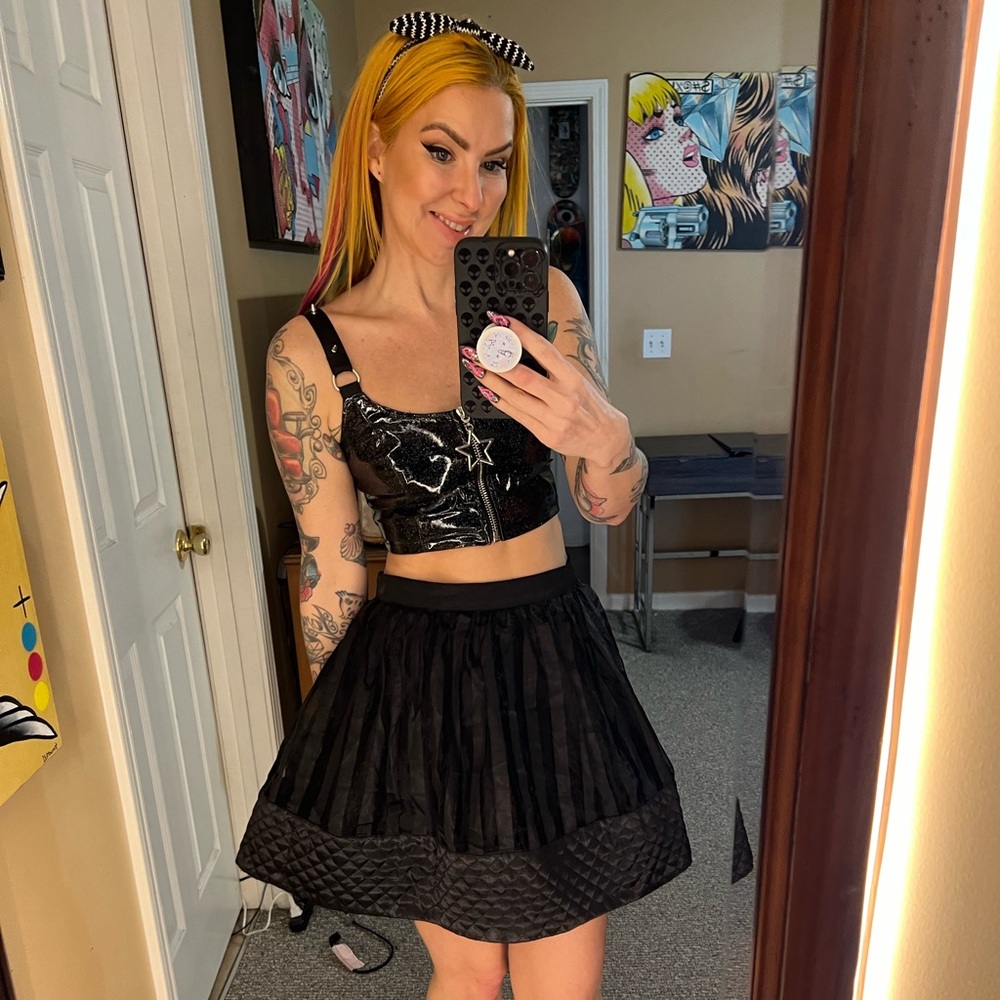 Vintage Betsey Johnson size 8 and 10 black cocktail skirt
